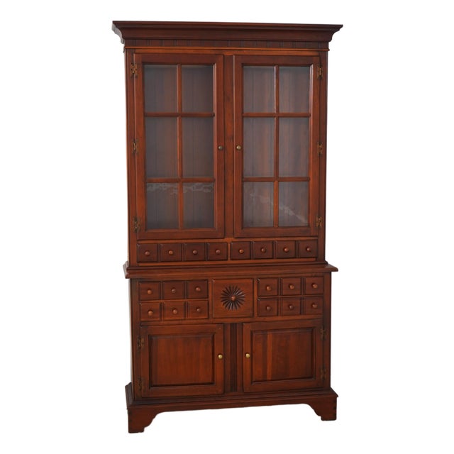 Lexington Country Cherry China Cabinet Hutch For Sale