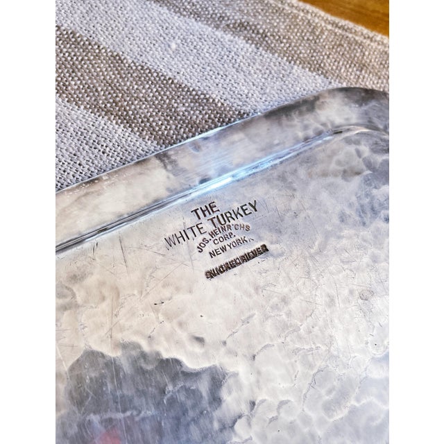 Art Deco 1920s Silver Plated Tray From White Turkey Restaurant Nyc For Sale - Image 3 of 6