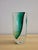 Mid-Century Modern Signed Vicke Lindstrand for Kosta Boda Green Sommerso Glass Vase For Sale - Image 3 of 8
