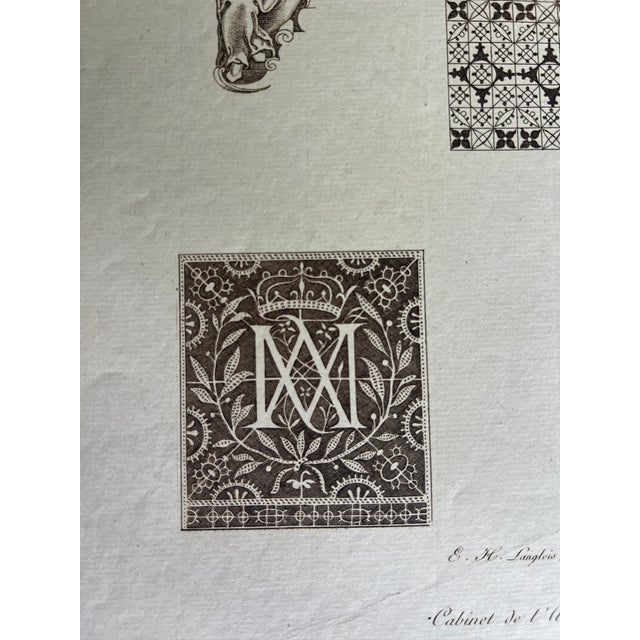 French 19th Century French Engraving of Renaissance Venetian Lace Designs For Sale - Image 3 of 9