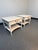 French 1970's Neoclassical Henredon Painted Nightstands- A Pair For Sale - Image 3 of 11
