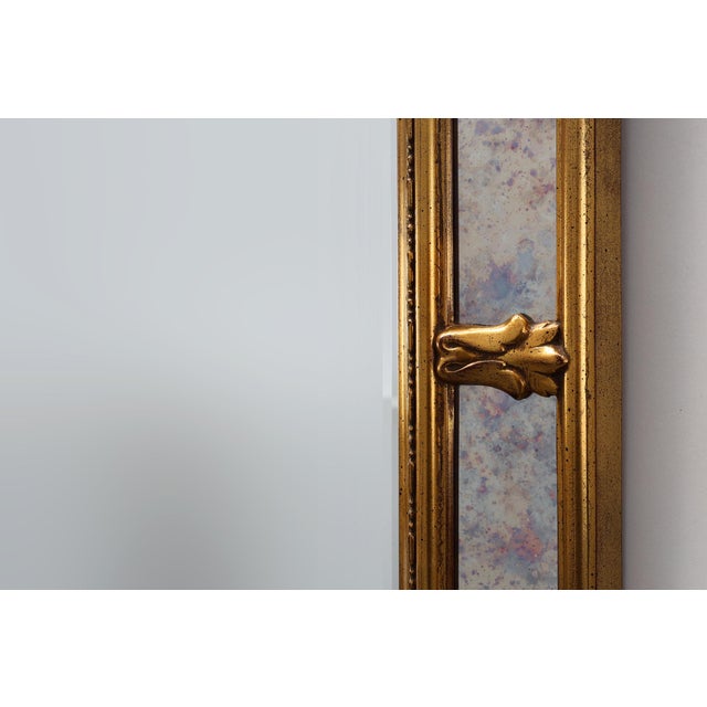Glass Vintage Baroque Style Gilt Mirror from Deknudt, Belgium, 1950s For Sale - Image 7 of 11