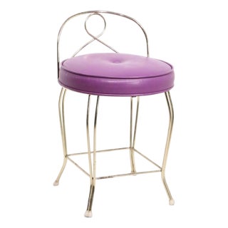Glamorous Vintage Hollywood Regency Vanity Bench by George Koch & Sons For Sale