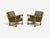 Henning Kjaernulf Style, Lounge Chairs, Oak, Fabric, Denmark, 1970s For Sale - Image 4 of 12
