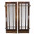 Set of 2 Reclaimed Mid-Century Oak Mission Craftsman Beveled Glass French Swing Double Doors For Sale