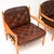 Vintage Swedish Leather and Birch Lounge Chairs attributed to Ingemar Thillmark for Ope, 1960s, Set of 2 For Sale - Image 6 of 11