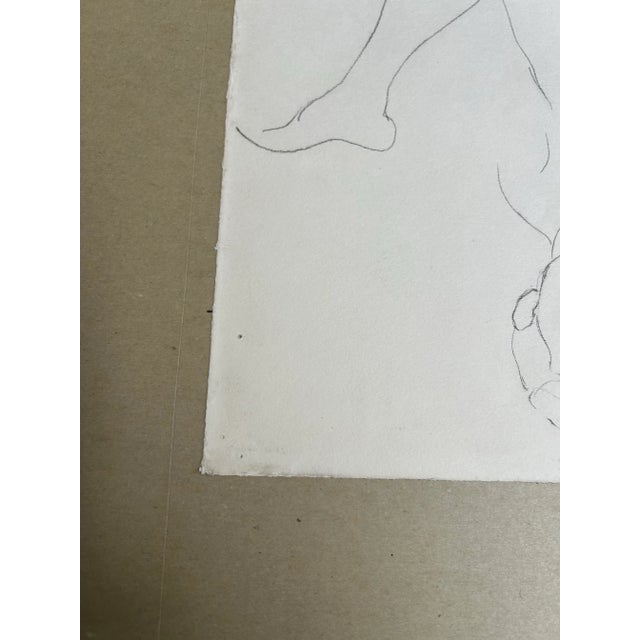 1970s 1970’s Original Abstract Expressionist Female Nude Study Drawing For Sale - Image 5 of 5