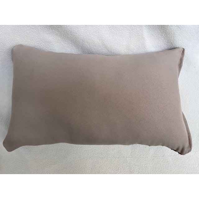 Pillow Upholstered With Antique Rug For Sale - Image 4 of 4