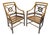 Pair of Authentic McGuire Target Back Vintage Rattan Armchairs For Sale