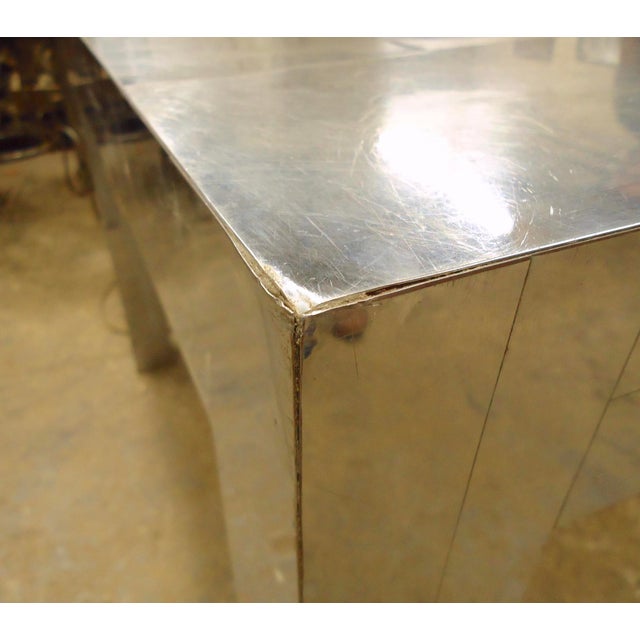 Mid 20th Century Mid 20th Century 'Cityscape' Attributed to Paul Evans Dining Table With Leaf For Sale - Image 5 of 7