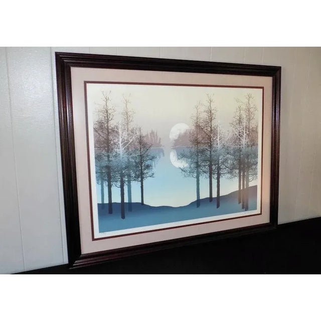 Listing is for the shown framed print by James Hagen, signed by the artist in the lower right. Dramatic modernist...