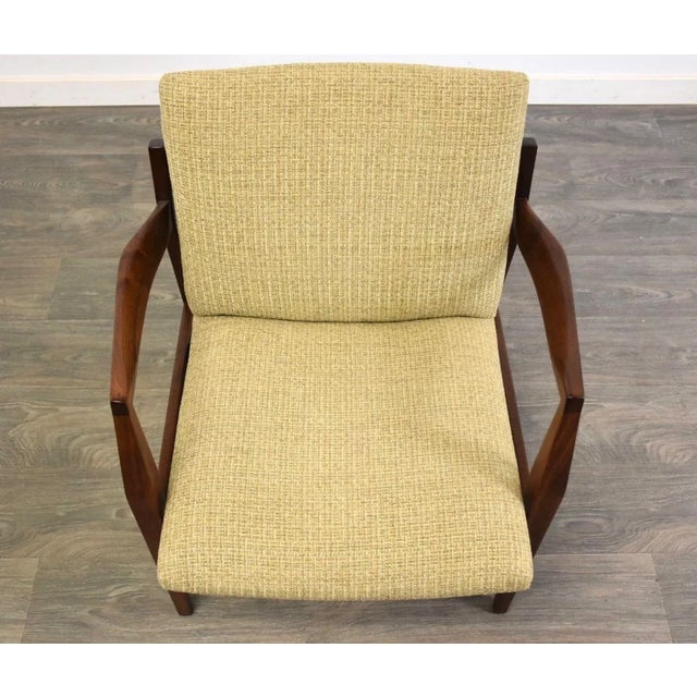 Wood Jens Risom Walnut Lounge Chair For Sale - Image 7 of 9