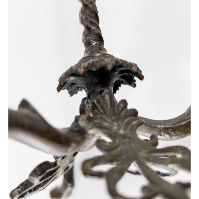 19th Century or Earlier Italian Grand Tour Roman Paduan Revival Bronze Oil Lamp For Sale - Image 16 of 18