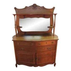 Early 1900's Quartersawn Oak Sideboard