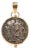 Earlier Heracles Coin Pendant Trimmed in 18K Gold For Sale