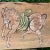 Japanese Takayama Ema Wabi-Sabi Folk Art Painting of Tethered Horse on Wood For Sale - Image 4 of 13