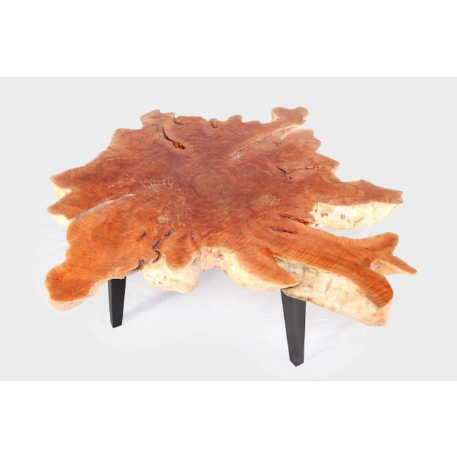 Hand constructed from lychee wood, the top of this coffee table is hand sanded and polished to show its natural lines and...
