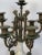 French Pair of Italian Louis XIV Brevetto Marble Candelabras/Unlacquered Brass For Sale - Image 3 of 10