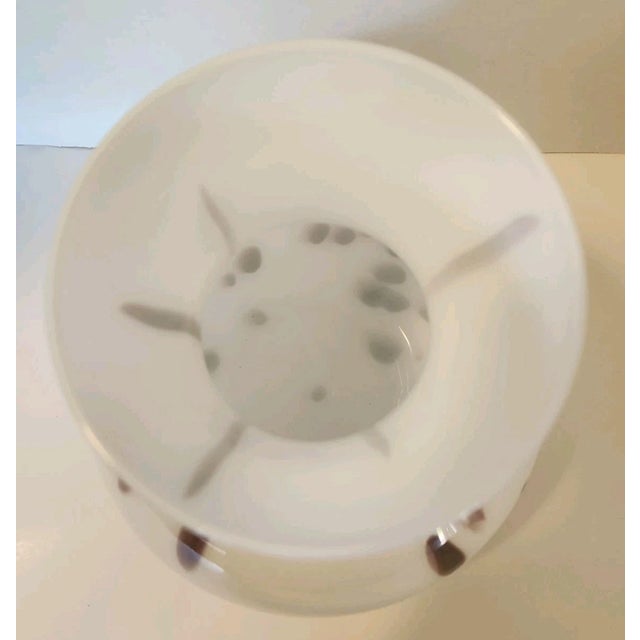 Murano Vintage MCM Murano Style Azzurra Maestri Vetrai Made in Italy Round Spotted Vase For Sale - Image 4 of 5