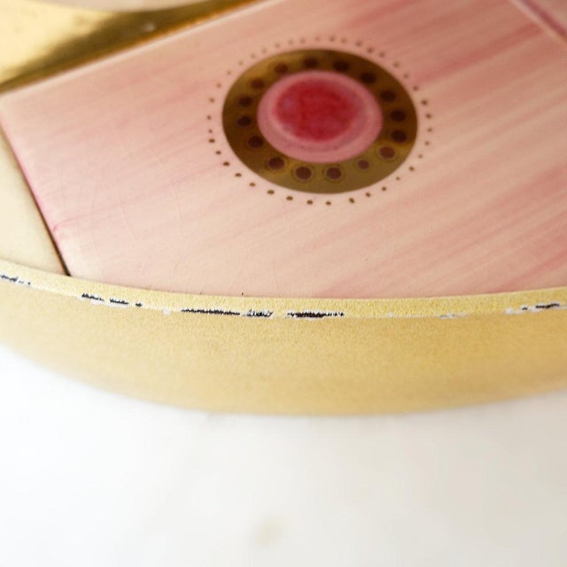 Mid-Century Modern French Pink Ceramic Swivel Coffee Table attributed to Georges Pelletier for Vallauris, 1960s For Sale - Image 3 of 16