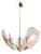 Mid-Century Pink and White Opaline Glass and Brass Ceiling Lamp Attributed to Stilnovo For Sale