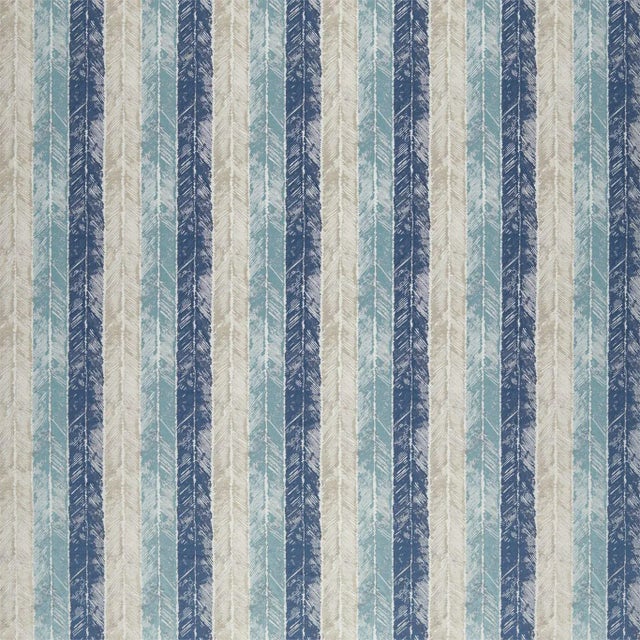 Harlequin Walchia Fabric in Indigo/Sky/Shell - a Sample For Sale