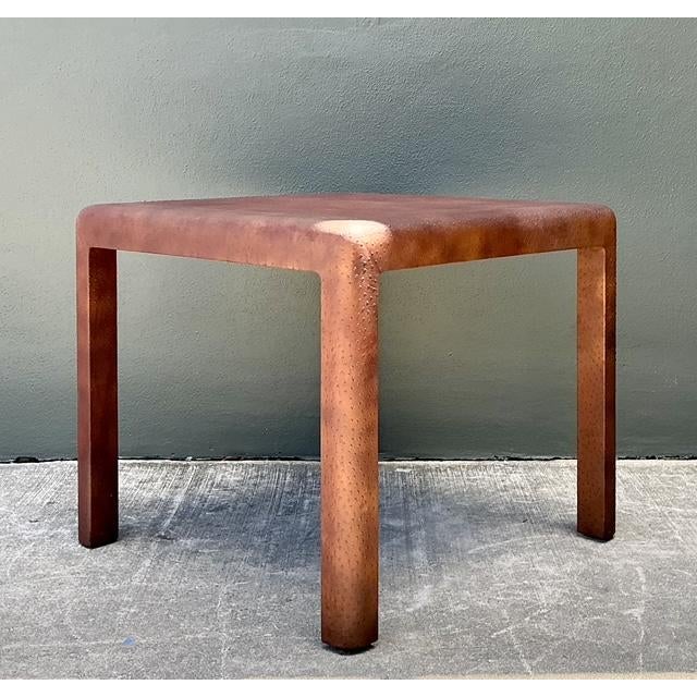 Chocolate Vintage Karl Springer Ostrich Game Table For Sale - Image 8 of 16