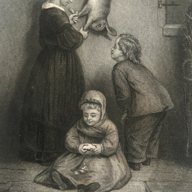 1875 Steel Engraving “Fall Game “ by Henrietta Browne For Sale - Image 4 of 6