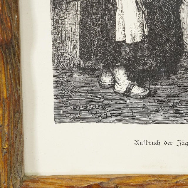 Early 20th Century Antique Copper Engraving Print With Bavarian Scene Ca. 1900 For Sale - Image 5 of 8