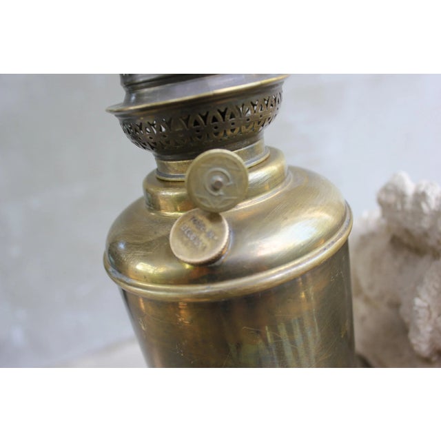Metal Belgian Brass Gas Lamp For Sale - Image 7 of 10