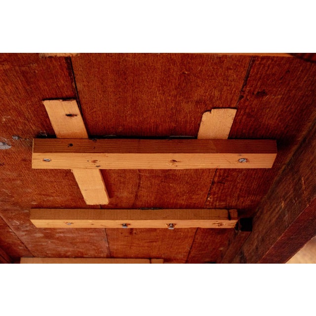 Wood Antique English Oak Farmhouse Dining Table For Sale - Image 7 of 9