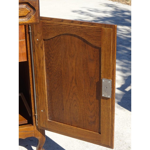 Vintage Rustic Dark Oak Buffet, 1980s For Sale - Image 17 of 18
