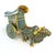 Late 20th Century Chinese Brass Gilt Ox Drawn Cart With Cloisonné and Enamel 20th Century For Sale - Image 5 of 18