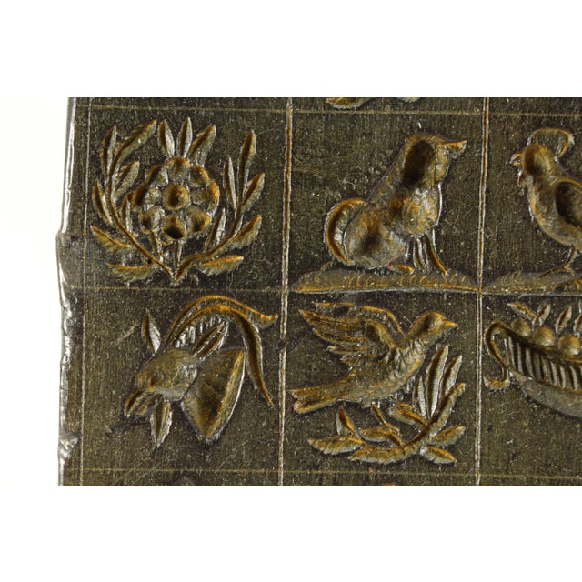 Rustic European Antique Wax Mold for Marzipan/Springerle Cookies 20 Animals, People, Birds For Sale - Image 3 of 12