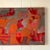 Orange Vintage Abstract Expressionist Orange & Red Mixed Media Painting For Sale - Image 8 of 10