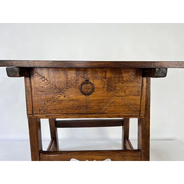 Rustic Vintage Rustic Primitive Side Table with Drawer, 1960s For Sale - Image 3 of 18