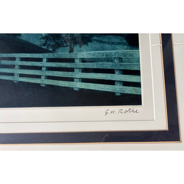 Late 20th Century G. H. Rothe "Marvel" Limited Edition Mezzotint Landscape - Framed For Sale - Image 4 of 6