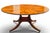 72" English Regency Revival Figured Elm Sunburst Center Pedestal Dining Table on Brass Casters For Sale - Image 15 of 16