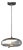 Brokis “Knot” suspension lamp in transparent smoke-grey glass, pendant Light For Sale