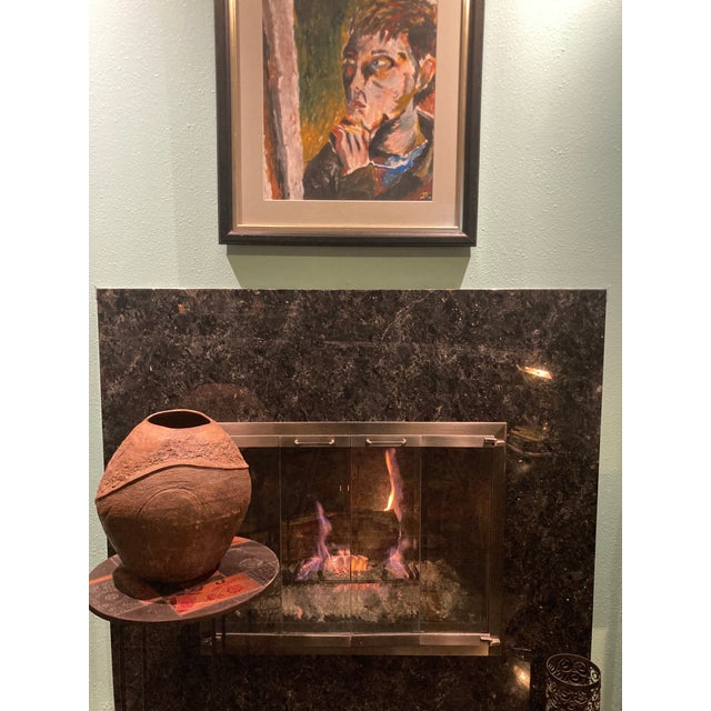 Original Hand-Thrown 1980s Stunning Clay Vessel Dramatic Brutalist Texture - Signed by Galveston Artist For Sale - Image 12 of 13