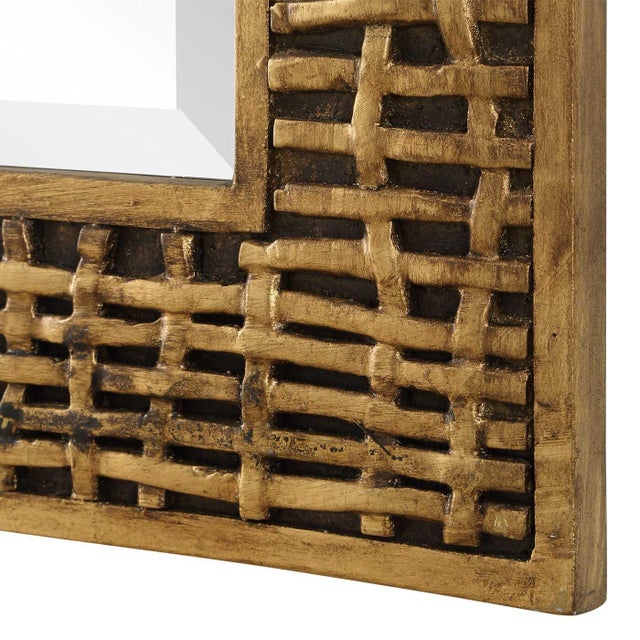 2020s Woven In Time Gold Mirror For Sale - Image 5 of 6