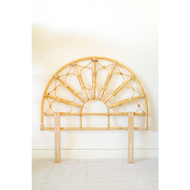 1970s Boho Chic Bamboo Twin Headboard Chairish