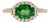 1.8Ct Tsavorite Garnet Ring With Earth-Mined Diamond Accents: Solid 14k Gold, Size 6.75 For Sale