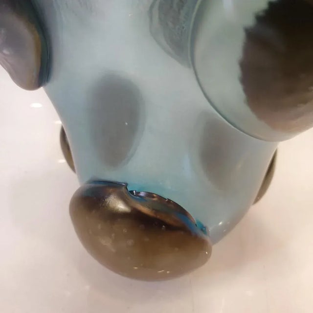 Jarron Black Vase in Murano Glass For Sale - Image 4 of 7