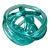 Turquoise 7" Hand-Blown Glass Knot Sculpture For Sale