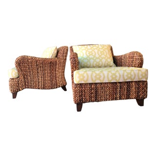 Philippine Made Rattan Lounge Chairs - a Pair For Sale