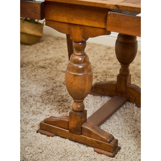 Victorian Antique English Victorian Style Drop Leaf Gate Leg Console or Dining Table 19th Century For Sale - Image 3 of 10