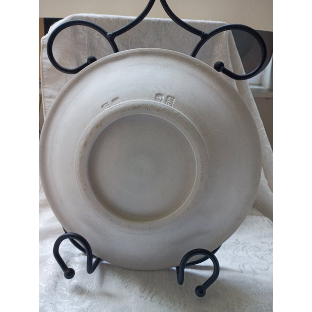 African Pristine Vintage Donn Hedman Studio Art Pottery Safari Platter – 10" Slip-Trailed Stoneware For Sale - Image 3 of 14
