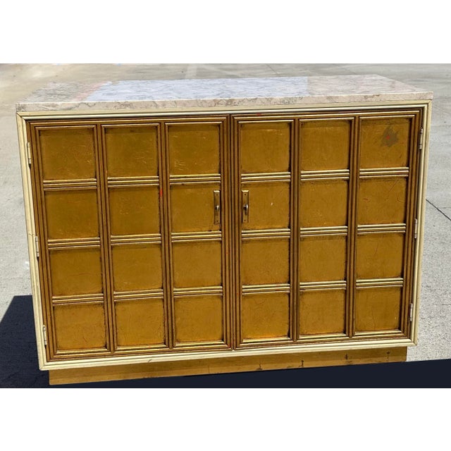 Gold Bar Cabinet Marble Top For Sale - Image 8 of 14