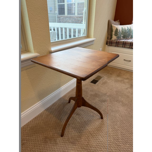 Vintage Shaker Candle Stand Table For Sale - Image 11 of 11